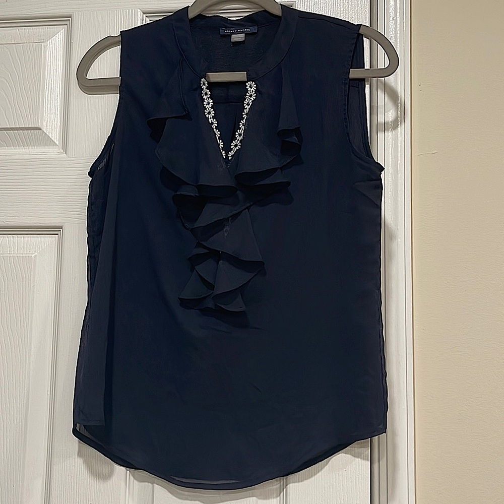 TOMMY HILFIGER NAVY BLUE BLOUSE